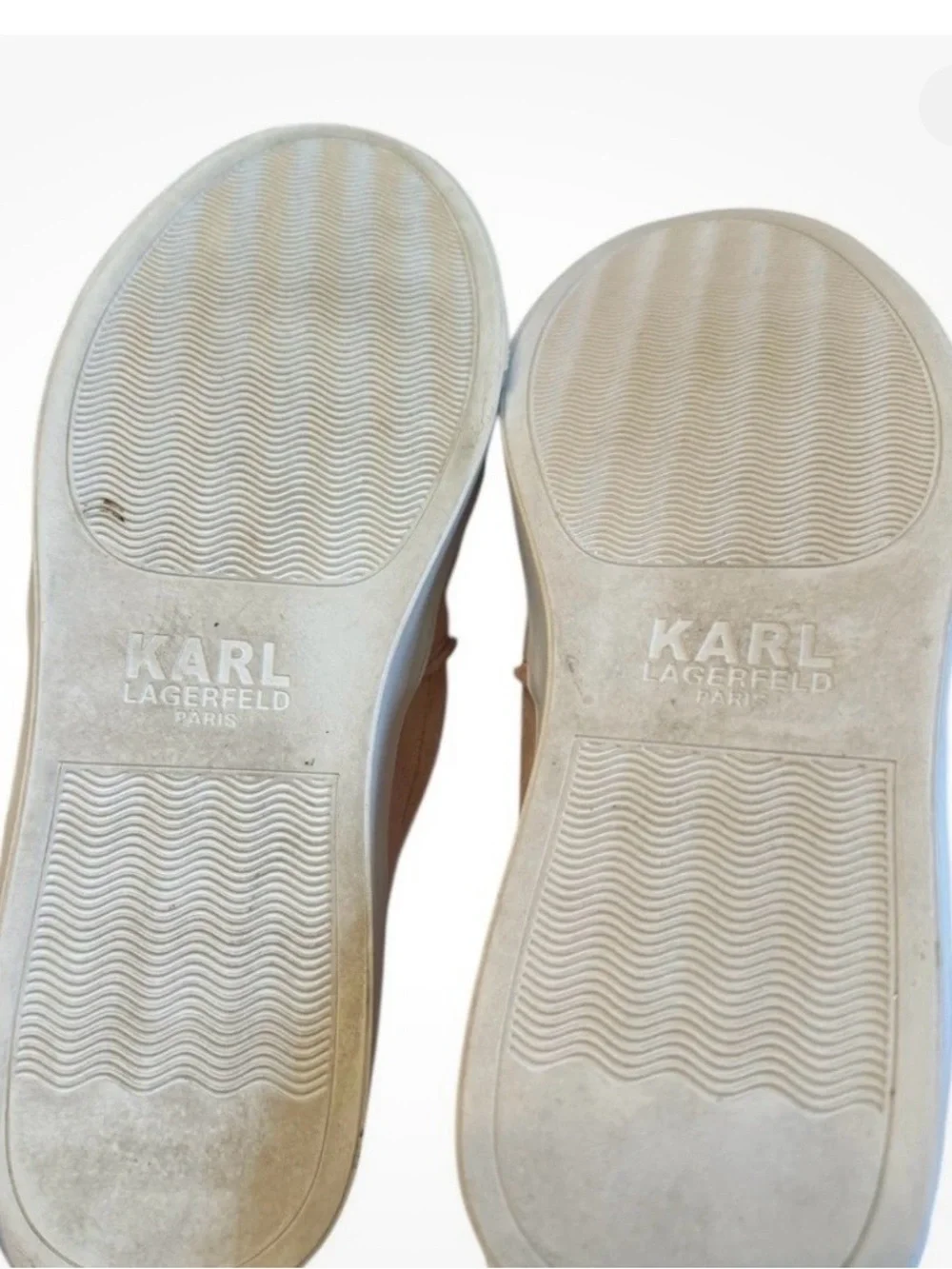 Karl Lagerfeld Paris Ermine Crystal Embellished Pink Slip On Sneakers Sz 8 EUC